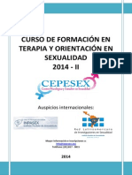 Curso de Formacion en Terapia y Orientación en Sexualidad 2014 - II PDF