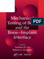 Mechenical Testing of Bones and Bone Implants Interface