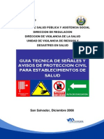 Guia Tec. Señales y Avisos Protec.n Civil P Estab. Salud El Salv.