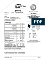 TIP41, TIP41A, TIP41B, TIP41C (NPN) TIP42, TIP42A, TIP42B, TIP42C (PNP) Complementary Silicon Plastic Power Transistors