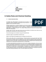 1.0 Safety Rules and Chemical Handling