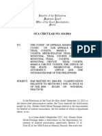 OCA-Circular-No.110-2014 Bar Matter No. 2604 Re Clarification Relative To Sections 2 and 13 Rule III of The 2004 Rules On Notarial Practice