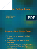 Writing The College Essay