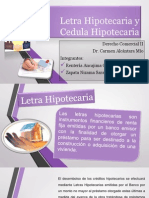 Letra Hipotecaria y Cedula Hipotecaria