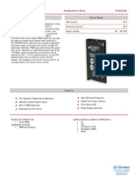 Analog Servo Drive: Description Power Range