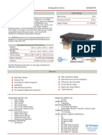 Description Power Range: Analog Servo Drive