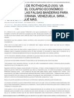 Las Guerras de Los Rothschild 21 El Colapso Economico Definitivo y Las Falsas Banderas para Despistar