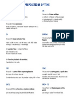 Prepositions of Time