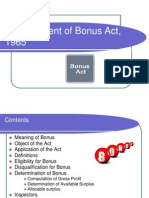 The Payment of Bonus Act, 1965