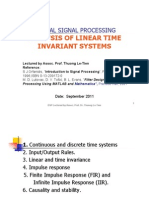 Analysis of Linear Time Invariant Systems