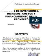 Estudio de Inversiones, Ingresos, Costos y