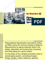 An Overview Of: Piping Material Specification