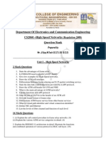 CS2060 High Speed Networks Question Bank