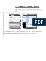 Como Inertar Tabla de Excel en AutoCad