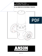 Anson E Typs Gate Valve With Fail Safe Closed Actuator