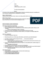 Confession Cheat Sheet For CCD