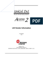 UniCel DxI and Access 2 Systems LIS Vendor Information