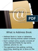 Address Book in JAVA