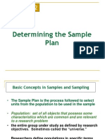 Determining The Sample Plan