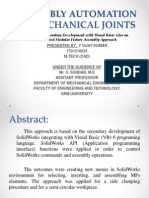 Assembly Automation of Mechanical Joints Using Solidworks and vb6