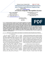 Performance Improvement of Speaker Recognition System