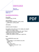 Stop Watch Coding (VHDL)