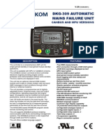 Dkg-309 Automatic Mains Failure Unit: Canbus and Mpu Versions