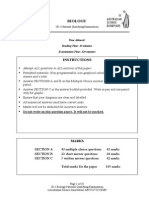 2011 Biology Paper Sections A B With Solutions