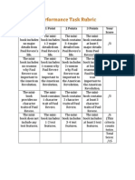 Performance Task Rubric