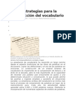 Cinco Estrategias para La Construcción Del Vocabulario