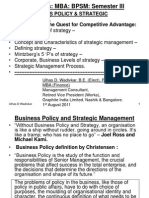 Business Policy Strategic Management