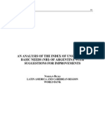 An Analysis of The Index of Unsatisfied Basic Needs (Nbi) of Argentina With Suggestions For Improvements