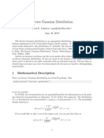 Inverse Gaussian Distribution: 1 Mathematical Description