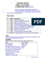 Teacher Notes Hooke's Law Program Robert Hooke: Quiz Answers No. Answer Description