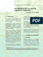 Ferias Medievales y Su Aporte Al Derecho Comercial