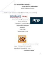 Swot Analysis of Demat Account Services Reliance Securities