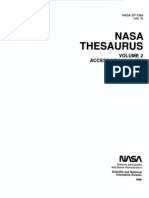 NASA Thesaurus - Volume 2 - Access Vocabulary