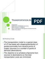 Lecture 9. Transportation and Assignment Models