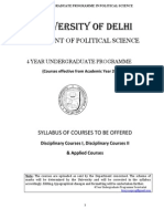 SYLLABUS FYUP-PoliticalScience PDF