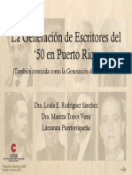 La Generacion Del 50 en Puerto Rico