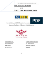 Minor Project Report ON Life Insurance Corporation of India