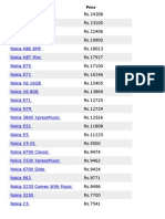 Nokia Price List