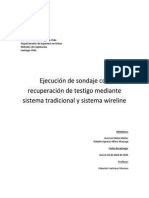 Ejecución de Sondaje Con Recuperación de Testigos Mediante Sistema Tradicional y Sistema Wireline