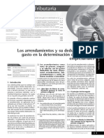 Los Arrendamientos y Su Deducción Como Gasto en La Determinación de Las Rentas Empresariales