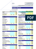 Personal Monthly Budget Planner