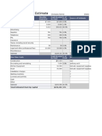 Start-Up Capital Estimate1