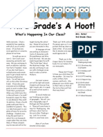 Third Grade's A Hoot!: What's Happening in Our Class?