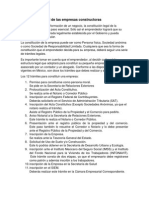 Constitución Legal de Las Empresas Constructoras