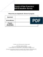 City & County of San Francisco ADA Self-Evaluation Survey: Please List Your Department, Division & Program