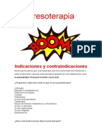 Indicaciones y Contraindicaciones de La Presoterapia